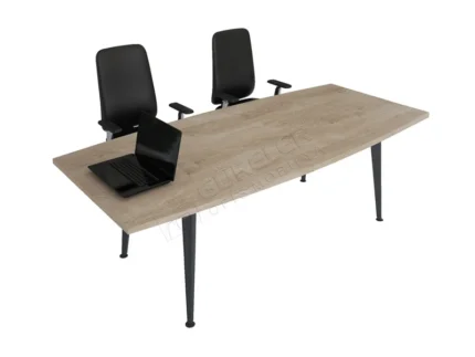 Oval şekilli geniş toplantı masası.