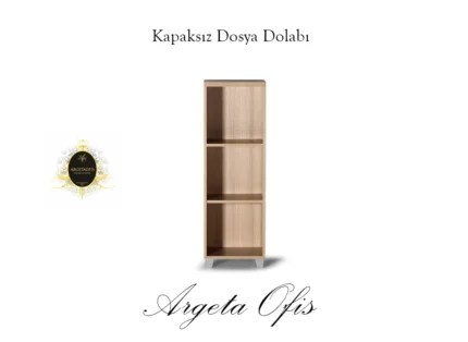 Metal ve ahşap kombinasyonlu kapaksız dosya dolapları