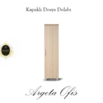 Ahşap tasarımlı şık ve dayanıklı dosya dolabı modeli.