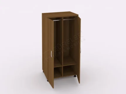 Metal ve ahşap kombinasyonlu dayanıklı vestiyer dolapları