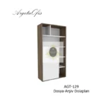 Minimalist tasarımlı ahşap dosya dolabı